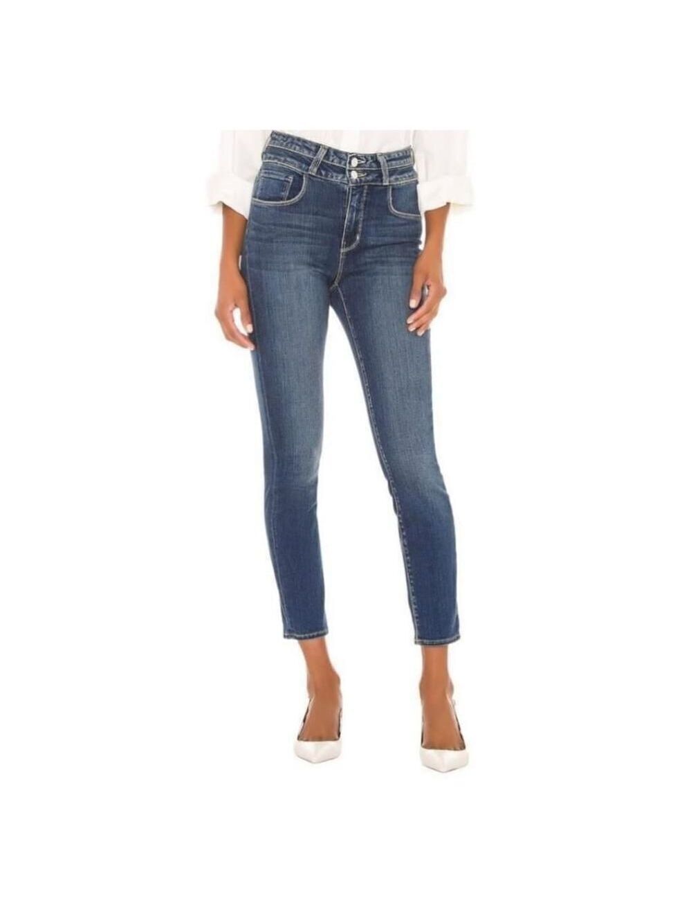 L'AGENCE Payton High Rise Skinny Jeans 25 Monterey Dark Blue NWT